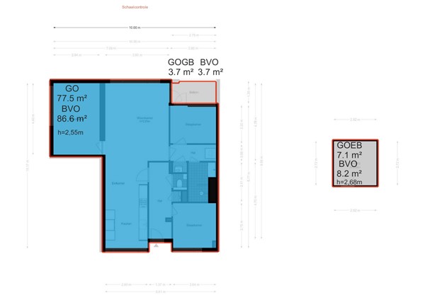 Floorplan - Van Vollenhovenplein 79, 2313 ED Leiden